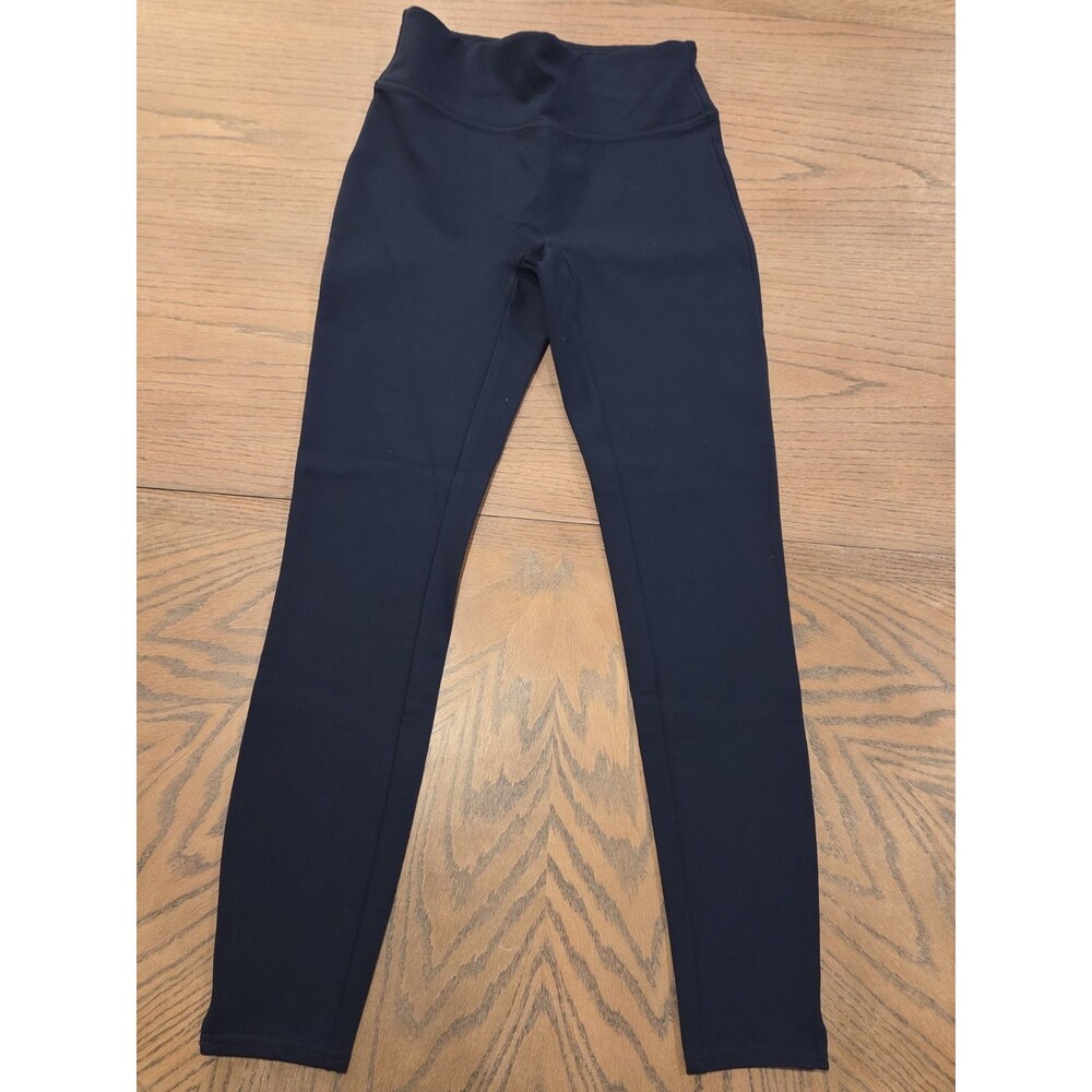 Spanx Womens Small Tall Navy Blue Ponte Skinny Leggings High Rise Pull On Pants